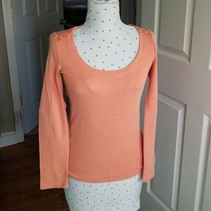 Orange creamsicle colored long sleeve t-shirt